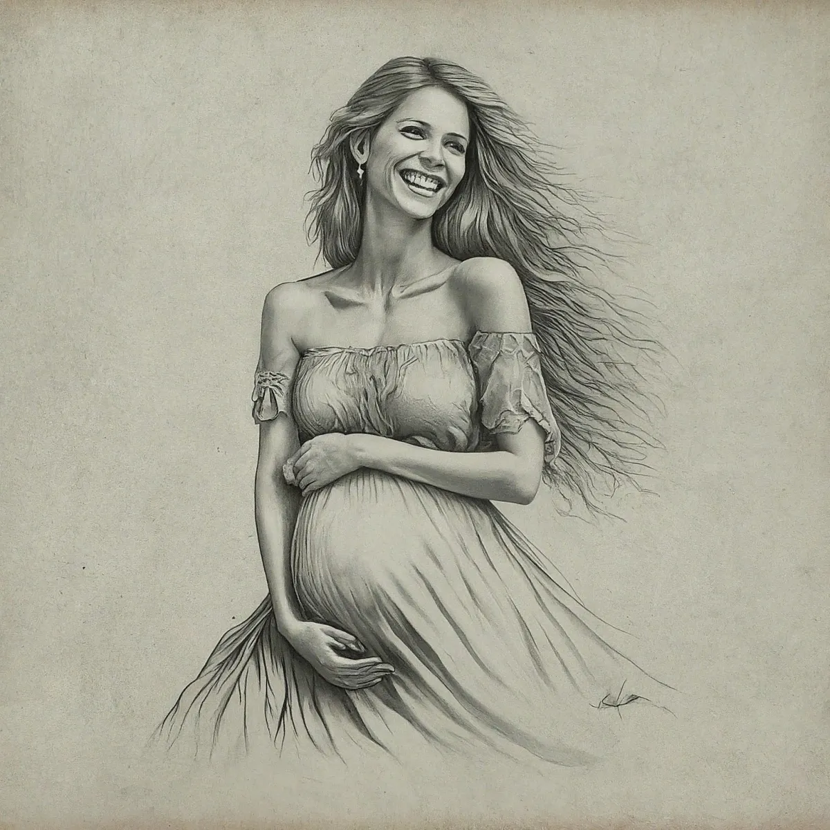 Pregnant Woman Smiling