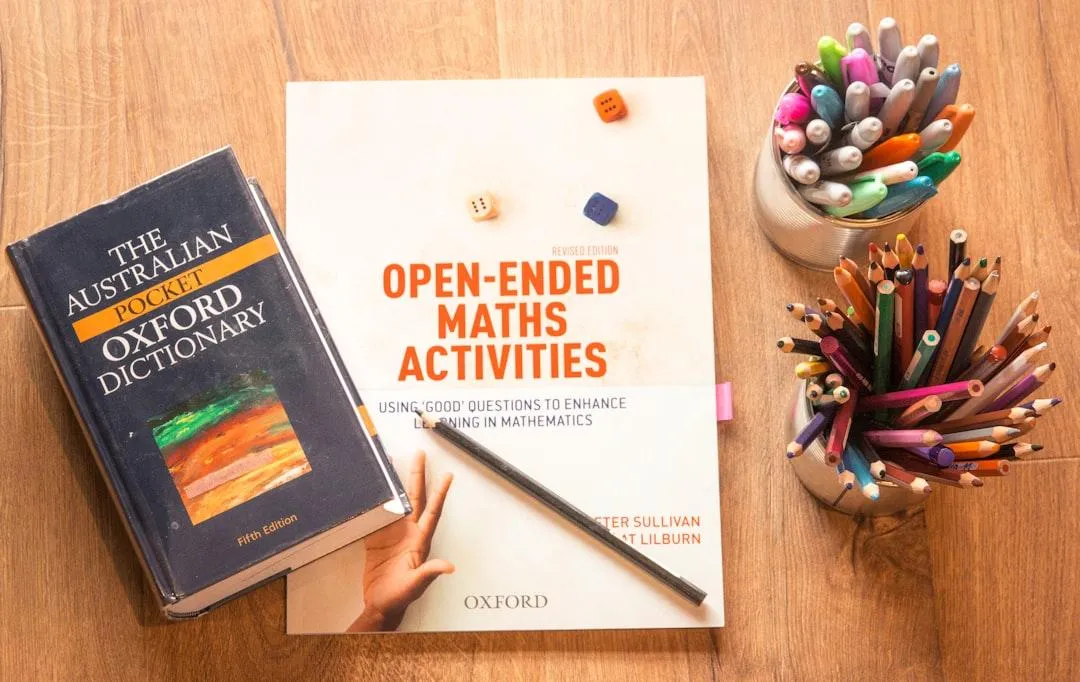 Cover image of a book titled Math Activities with the Dictionary, featuring educational tools for math learning.