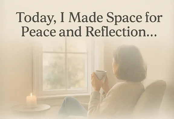 Today, I Made Space for Peace and Reflection...