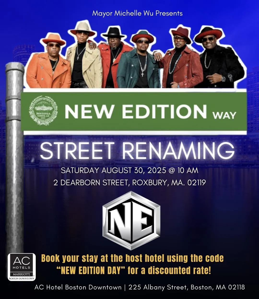 New Edition Street Naming Event Flyer