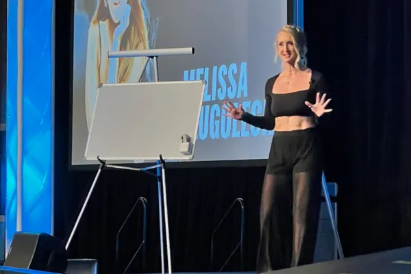 Melissa Dlugolecki speaking at Brand X