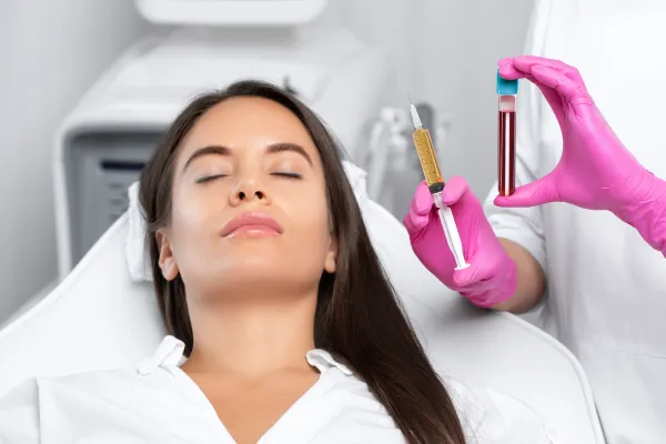 Woman receiving PRP treatment