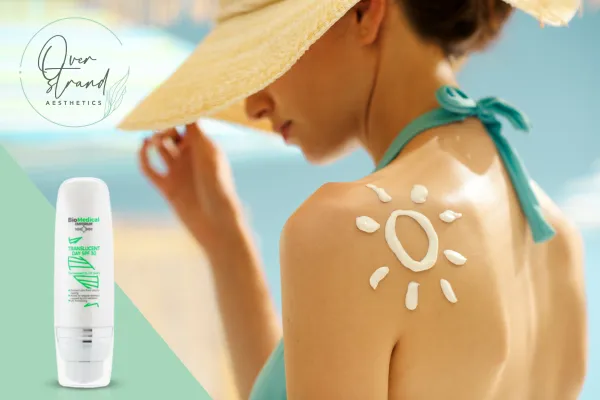 Woman with sunscreen