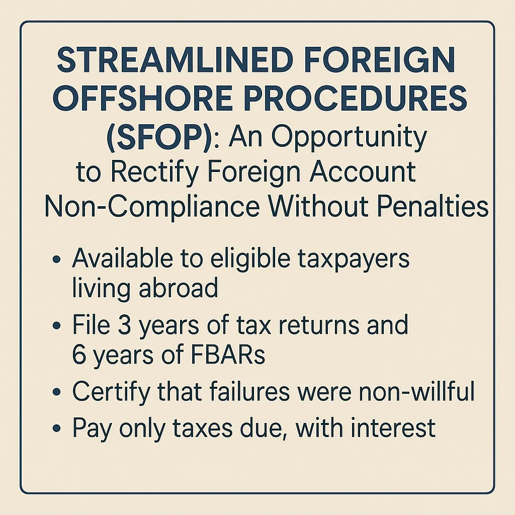 Streamlined Foreign Offshore Procedures