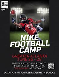 nike football camp poster