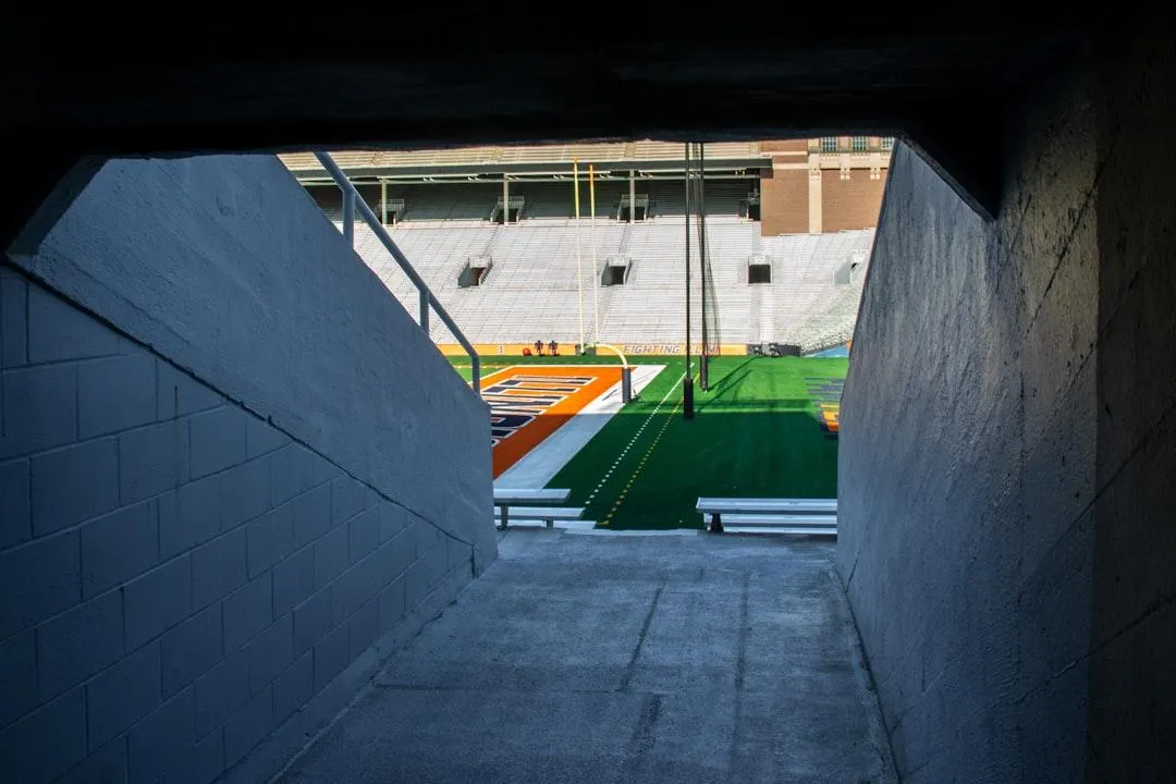 Tunnel to football field