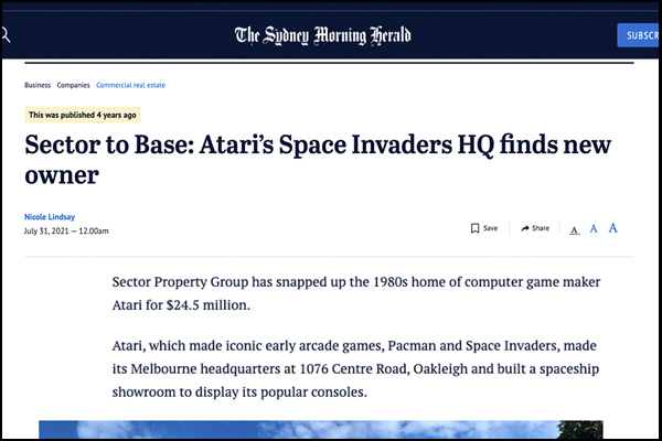 Sector to Base: Atari’s Space Invaders HQ finds new owner