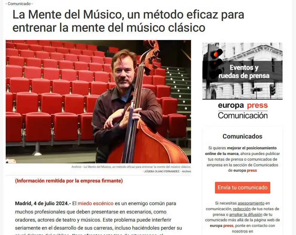 Comunicado EuropaPress 