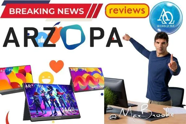 Cover Image for Comprehensive Review and Opinion of Arzopa Portable Monitors featuring Max Brooks Ambassador for JKCAssociates