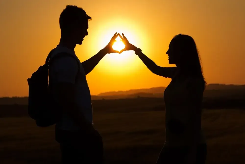 Couple in sunset