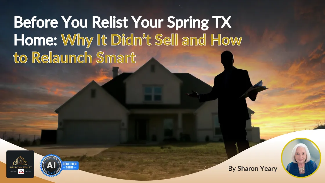 Before You Relist Your Spring TX Home: Why Buyers Walked Away and How to Relaunch Smart