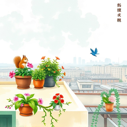 A vibrant blog cover image illustrating the assessment of hail damage on a roof in the style of Mexican Muralism. The foreground features a stylized, exaggerated roof in earthy browns and deep greens, showcasing various hail damage types such as dents and broken shingles. Playful, cartoon-like clouds and rain with smiley faces add a light-hearted element. In the background, a serene neighborhood unfolds, displaying houses with different architectural styles, along with maintenance tools and ladders, amidst colorful flowers and greenery evoking community and calm. The mood blends professionalism with approachability, featuring a rich palette of blues and vibrant yellows that convey optimism. Fluffy clouds partially obscure the sun, symbolizing hope and recovery while maintaining focus on the theme of roof damage assessment. This engaging composition delivers a strong visual narrative about the importance of roof care following hailstorms.