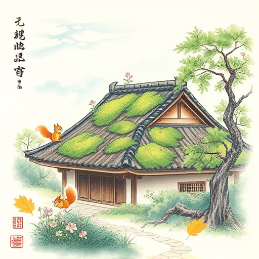 A stylized blog cover image illustrating the topic "When to Schedule a Professional Roof Inspection." The design features a fragmented representation of a roof using geometric shapes to depict various shingle and tile types. In the foreground, a cubist depiction of seasonal changes showcases spring flowers, summer sunshine, autumn leaves, and winter snowflakes, symbolizing ideal inspection times. The overall mood is calm and professional, with whimsical elements like cartoon-style weather icons, including a smiling sun and a cheeky rain cloud, playfully interacting with the roof. The background features an abstract neighborhood of cubist houses in earthy tones accented with bright colors, emphasizing community care and maintenance. The combination of earthy textures and vibrant colors conveys approachability while maintaining a sense of expertise.