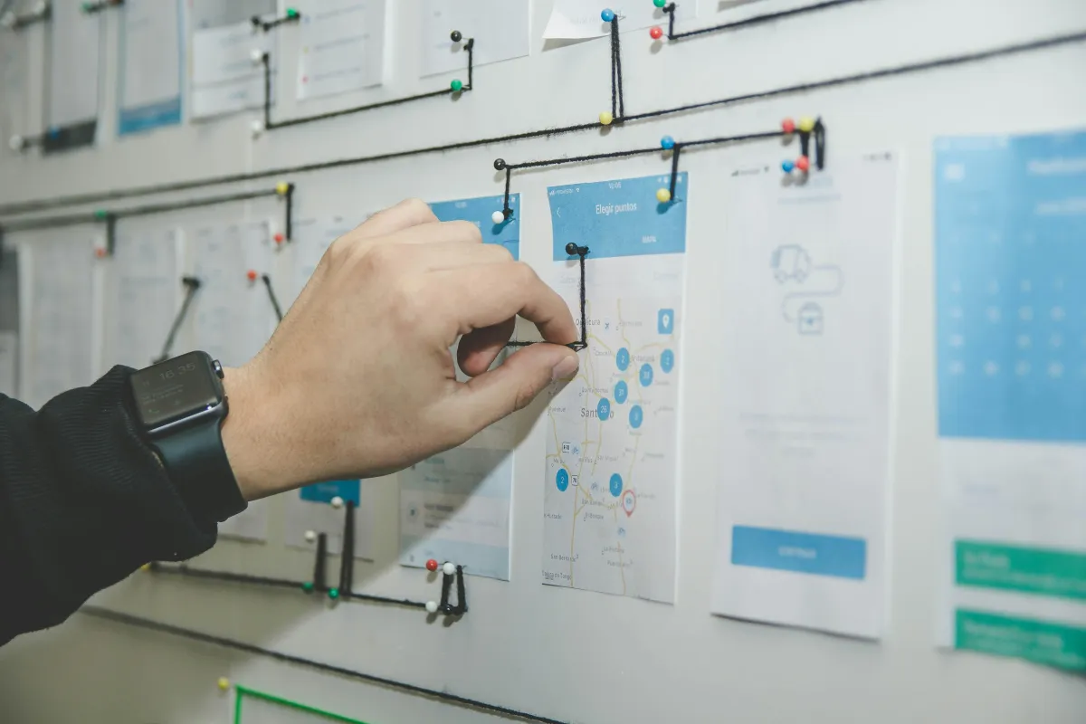 A photo of someone showcasing their user-flow, photo from Pexels