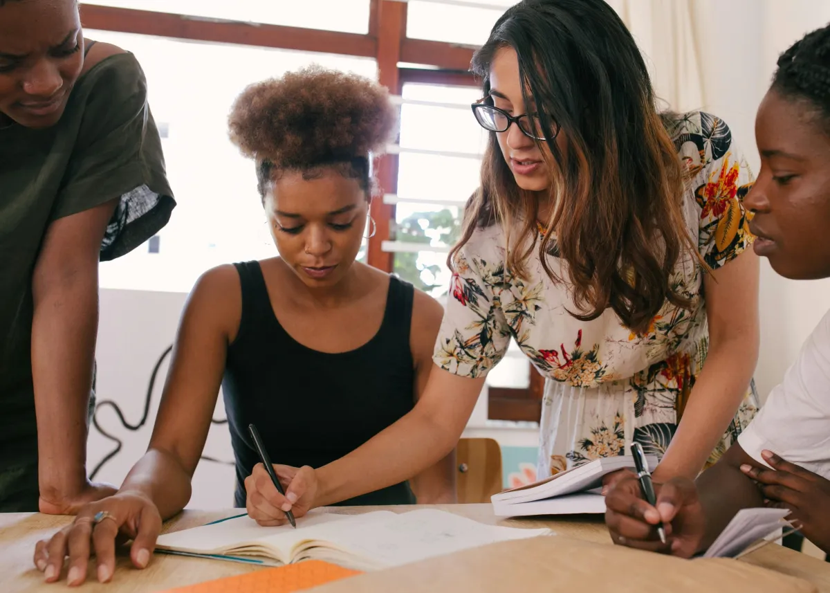 group of professionals working together to analyse content, photo by RF._.studio _ from pexels
