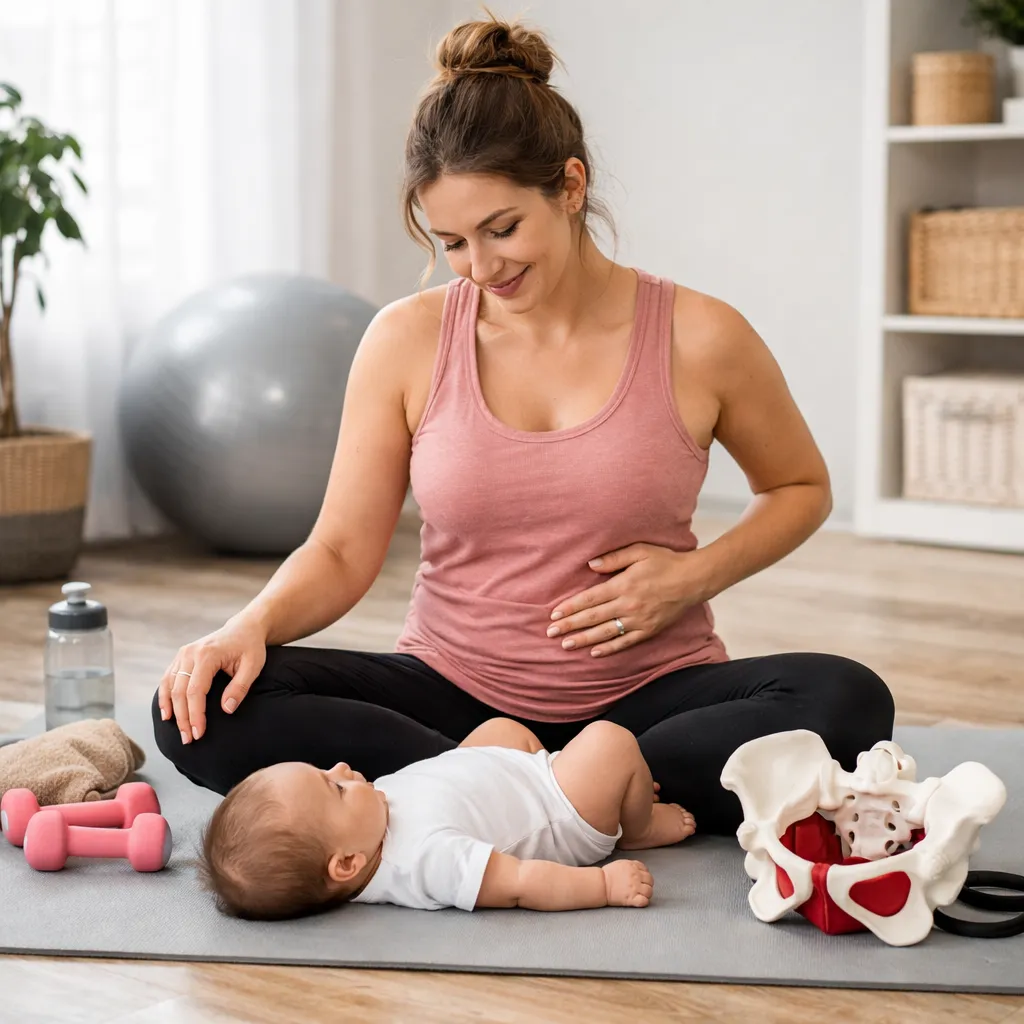 mom with baby fitness