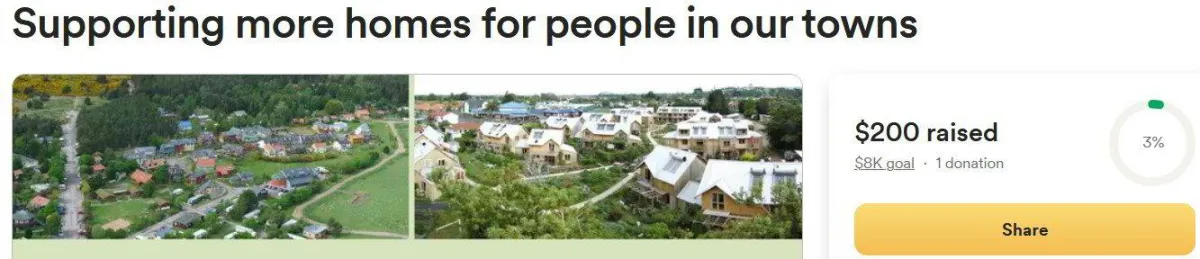 First donation and updates from cohousing project briefs