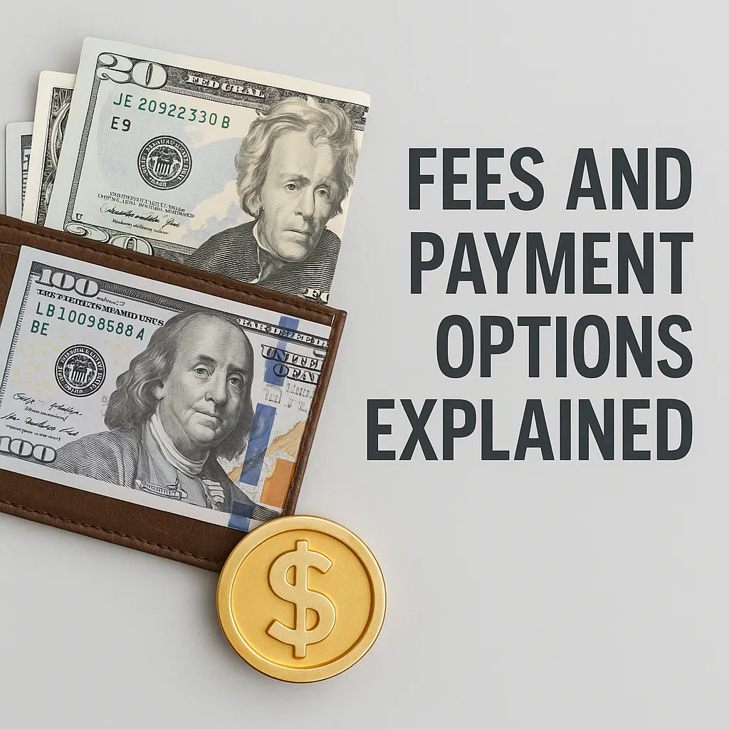 Our Fees & Payment Options Explained