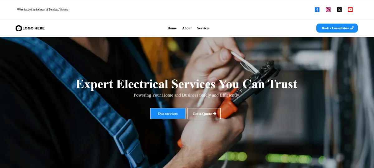 ⚡ Ready-to-Go Website Now Available for Electricians – $300 Setup, From $59/month! 