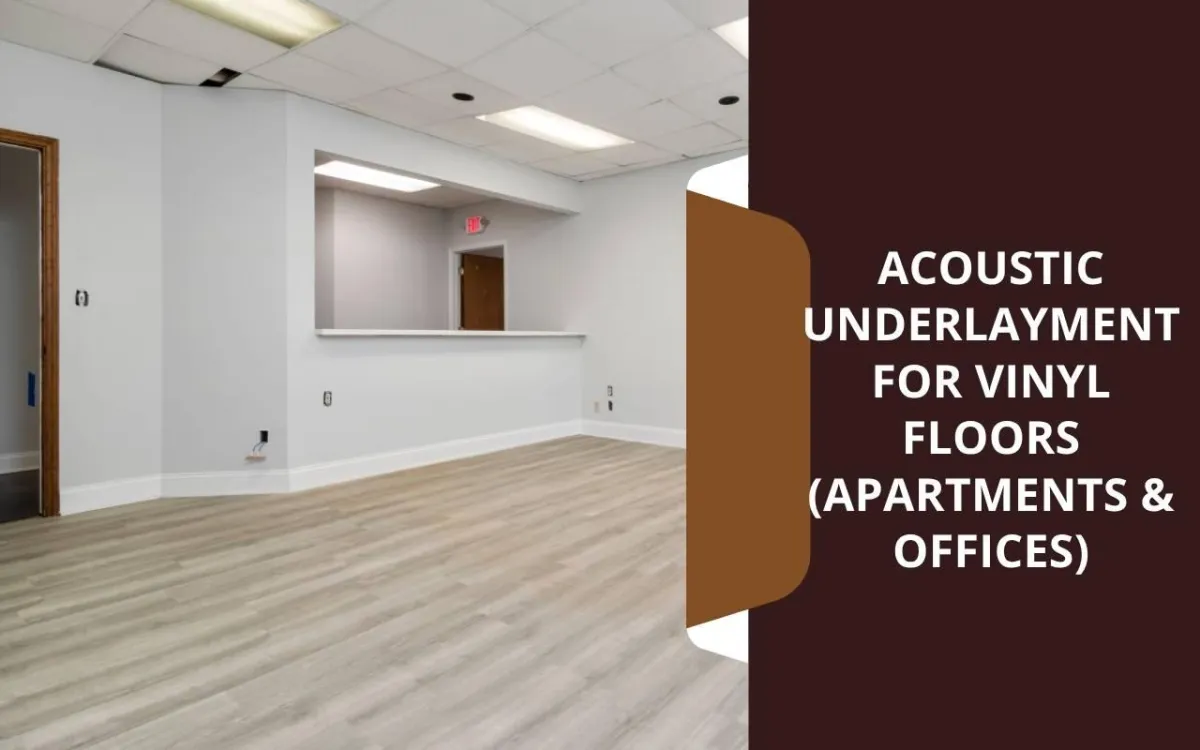 Installation process of acoustic underlayment for vinyl floors