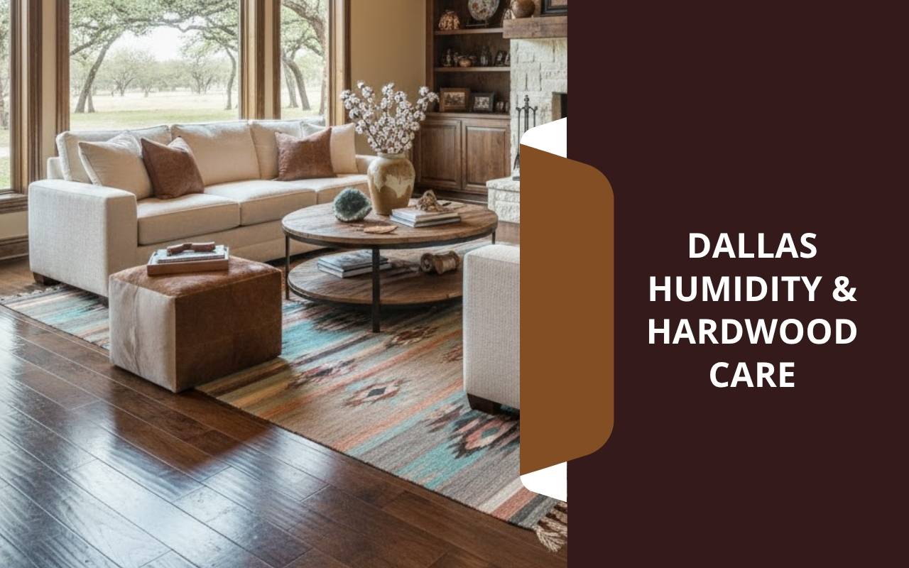 Dallas Hardwood Humidity checked with hygrometer in living room
