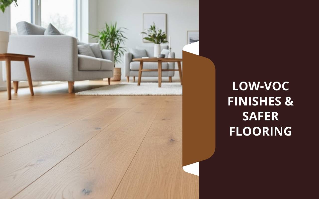 Living room refreshed with Low VOC Floor Finish and natural light