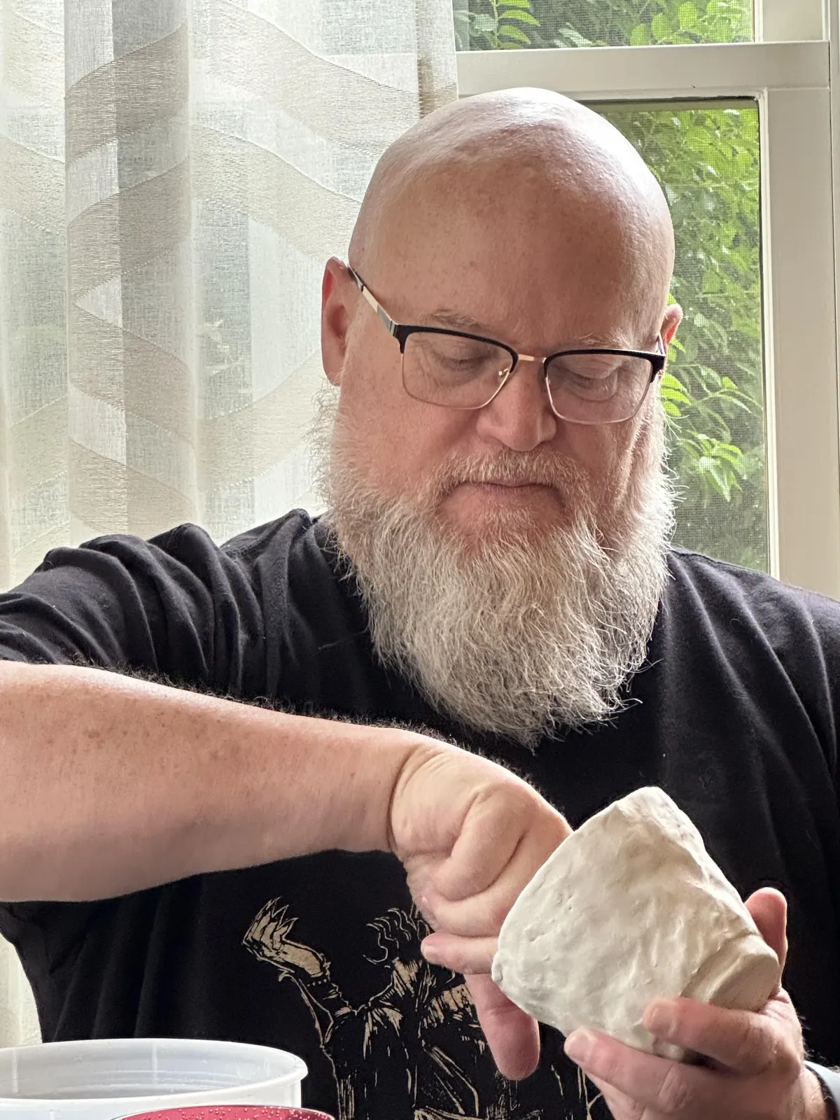 Scott Spiers learning pottery