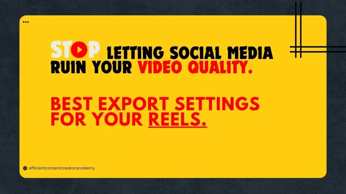 Best export settings for Instagram in 2025