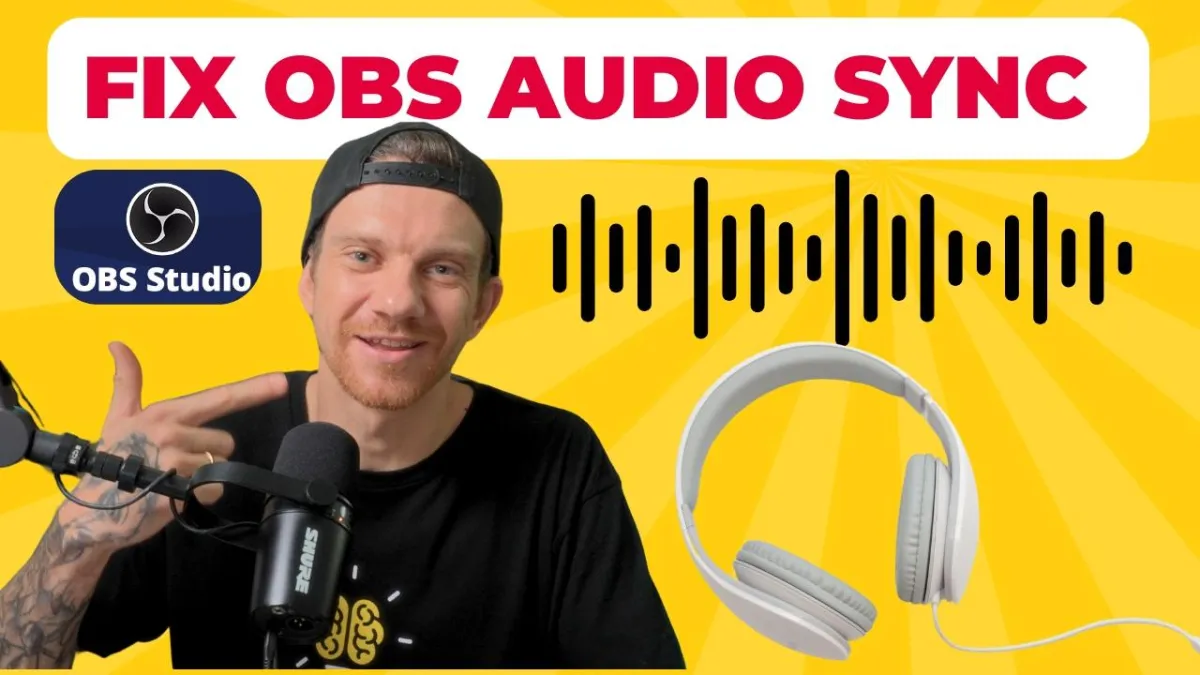 how to fix OBS audio sync settings on computer to fix audio delay issues