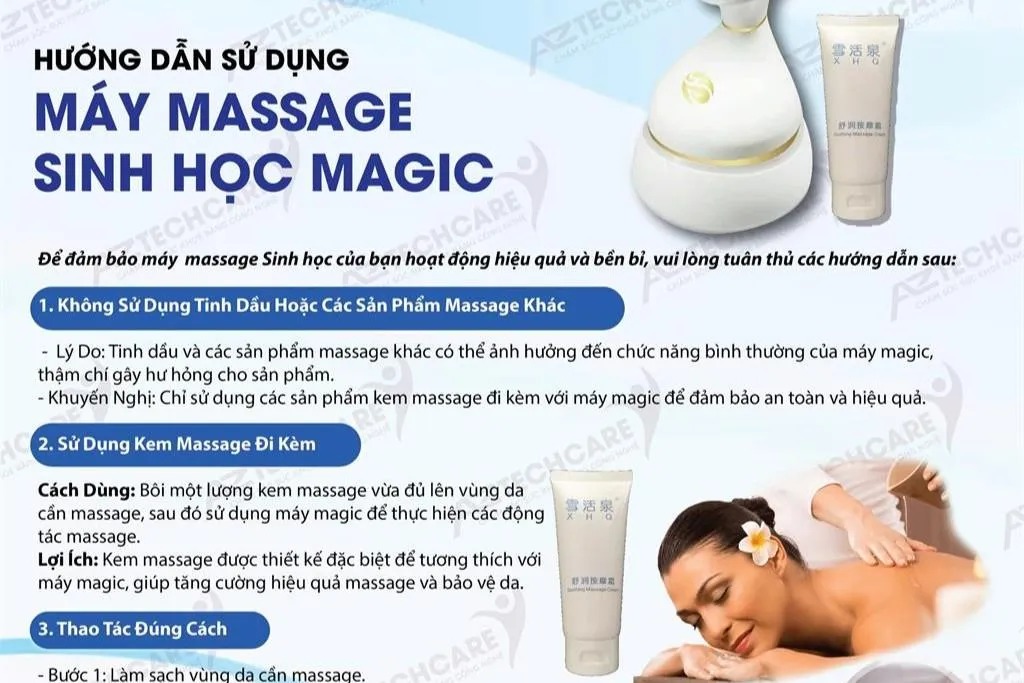 HƯỚNG DẪN SỬ DỤNG MÁY MASSAGE SINH HỌC MAGIC