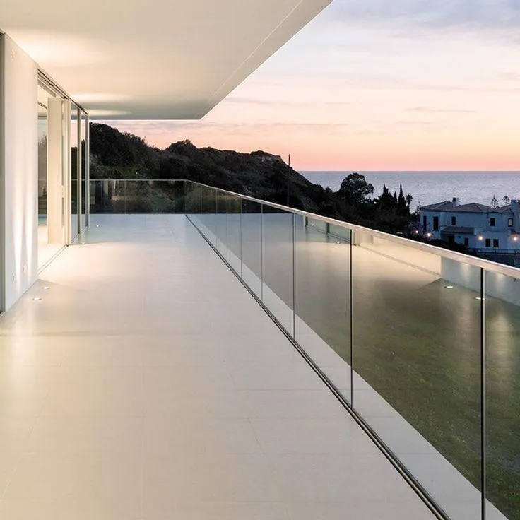 Condo glass railing modern custom Houston, Texas