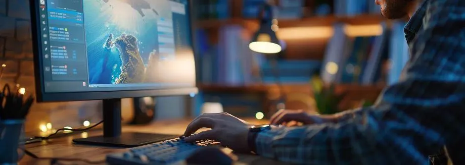 Person researching for boasting bussiness