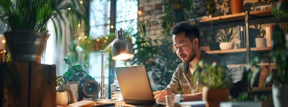 Person researching for boasting bussiness