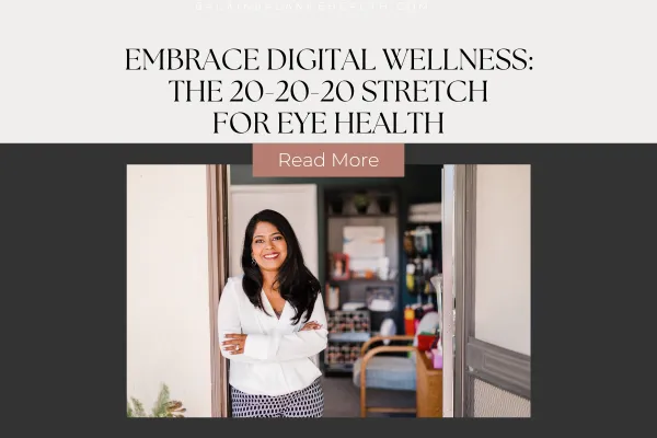 Dr. Anjali Agrawal of Back in Balance at the door in front of her business