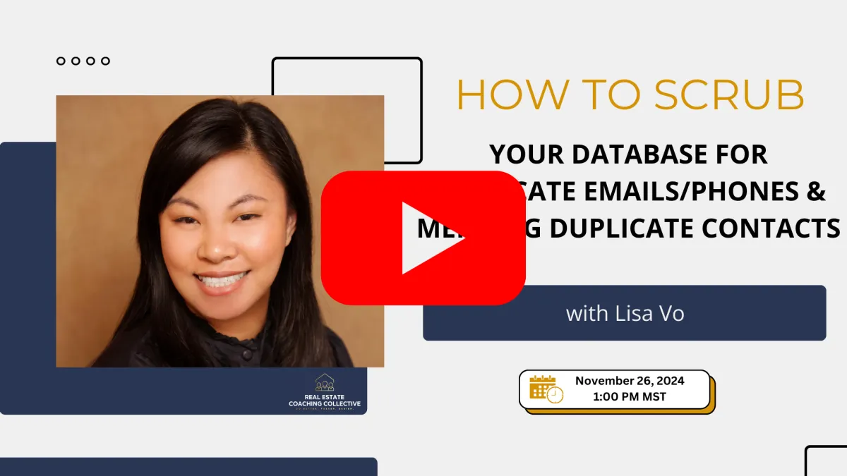 How to Scrub Your Database for Duplicate Emails/Phones and Merging Duplicate Contacts with Lisa Vo