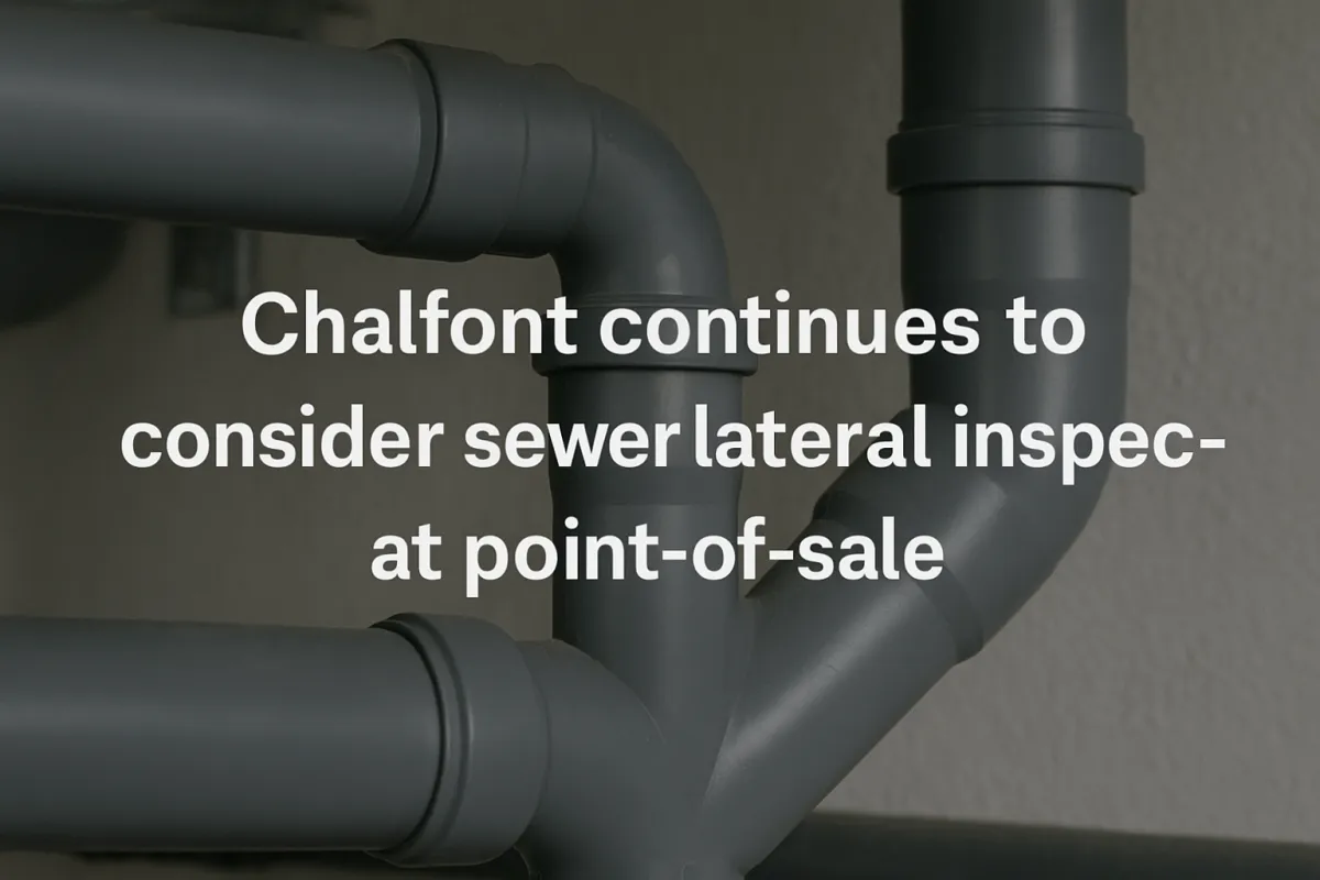 Chalfont neighborhood with highlighted sewer system