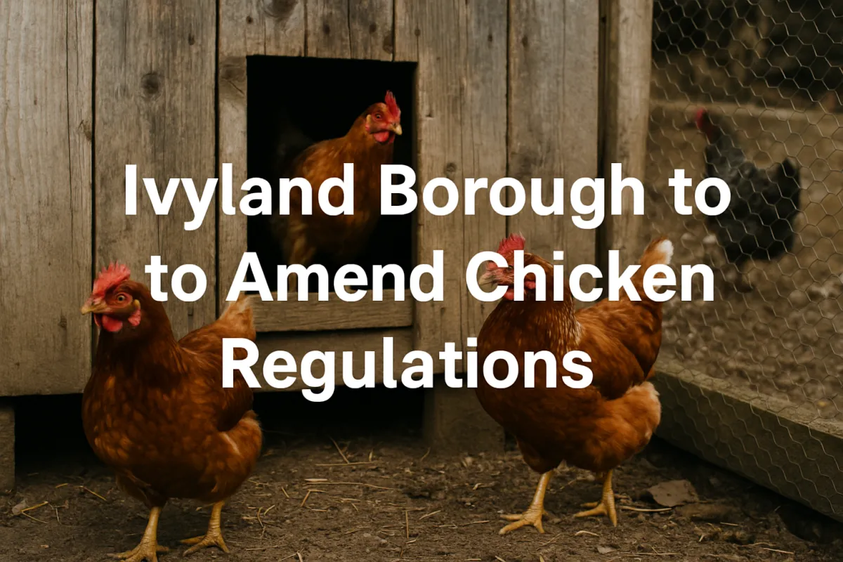 Ivyland Borough discussing new chicken regulations meeting