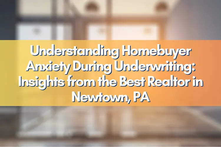 Homebuyer feeling anxious during mortgage underwriting process with a Newtown, PA realtor guiding them