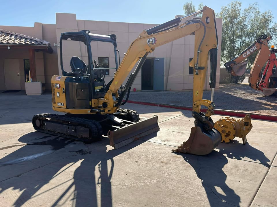 2022 CAT 303.5 Mini Excavator with Compaction Wheel