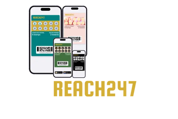 Reach247 Mockup with brand name