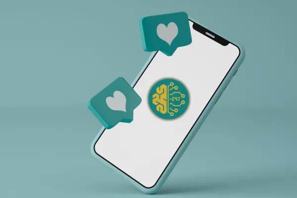phone depicting likes