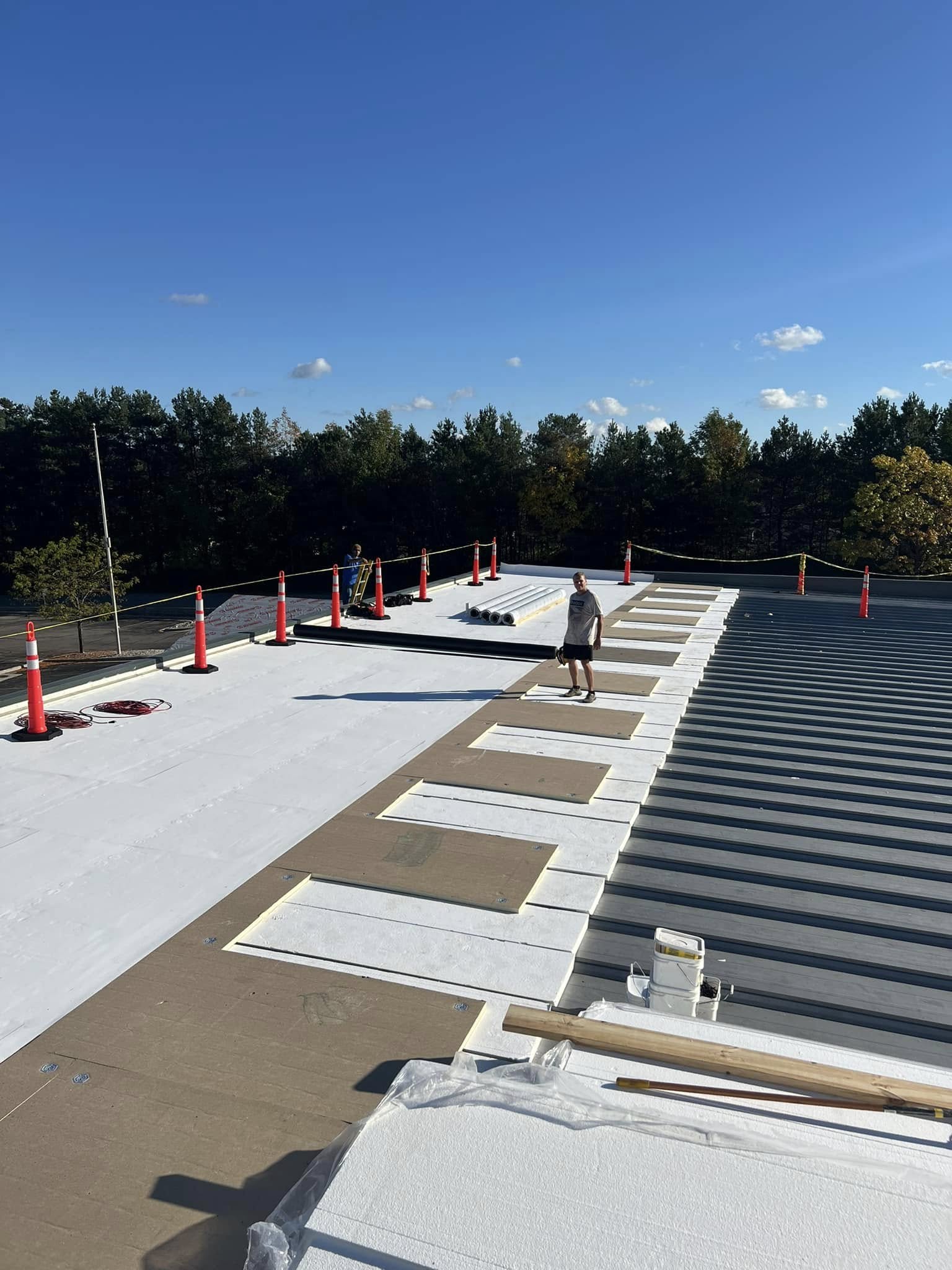 A commercial roofing job from K&M