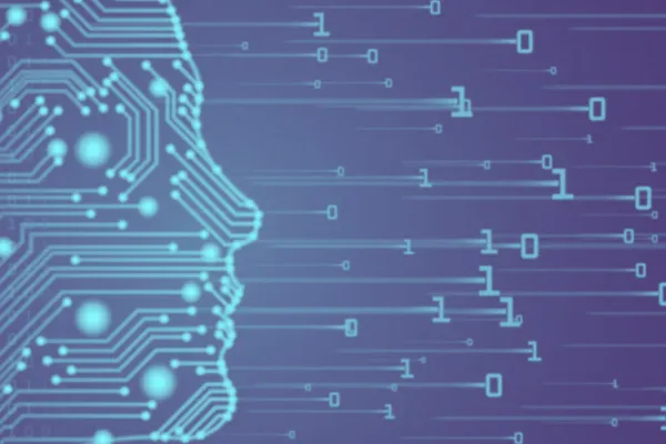 Illustration showing AI tools for competitor analysis concept, reflecting innovation and data-driven marketing powered by AI