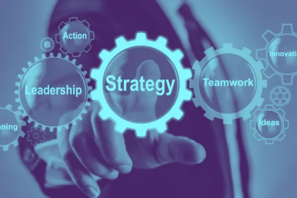 Illustration showing AI marketing strategy gap concept, reflecting innovation and data-driven marketing powered by AI