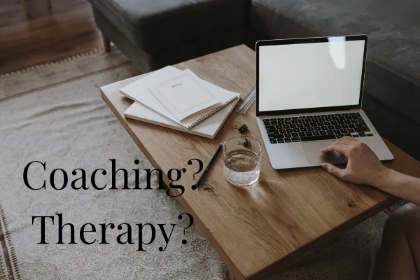 woman coaching online