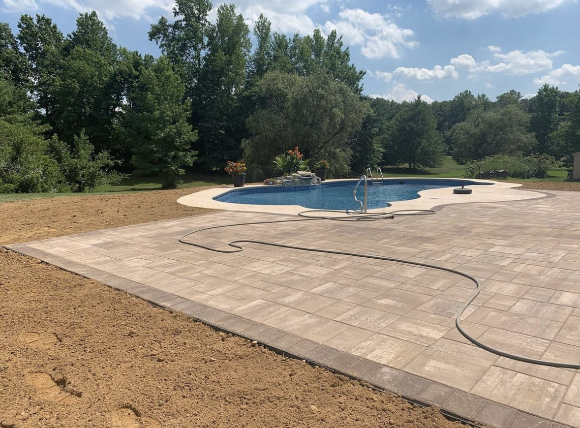 Backyard patio transformation in Union, NJ with pavers and stone