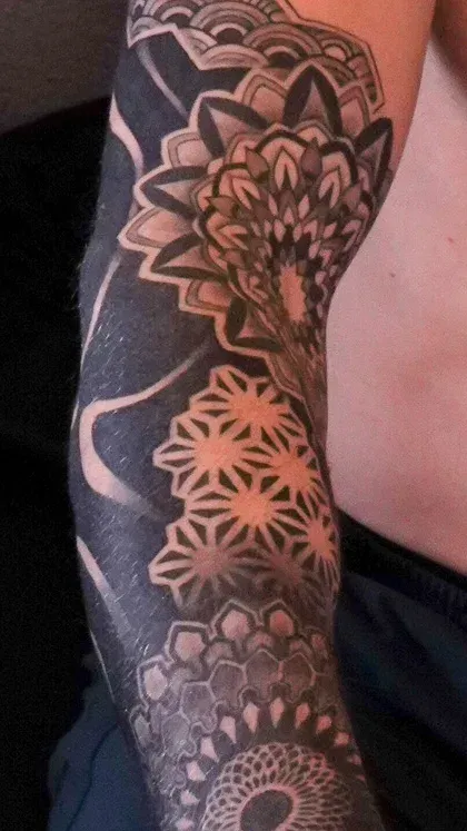 Professional traditional tattoo by Mickey Schlick at Montana Tattoo Company in Missoula, MT.