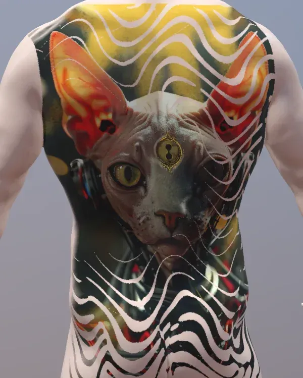 Sphynx Back Wanna-Do wanna-do: Professional tattoo by Mickey Schlick at Montana Tattoo Company in Missoula, MT 