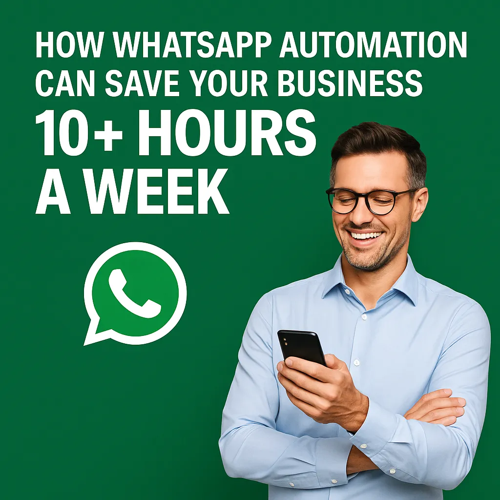 Business owner saving time using WhatsApp automation tools Discover how WhatsApp automation can help your business save 10+ hours per week, improve customer service, and streamline your entire sales process.
