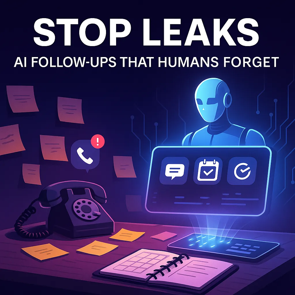 Stop Leaks: AI Follow-Ups That Humans Forget (and Customers Prefer)